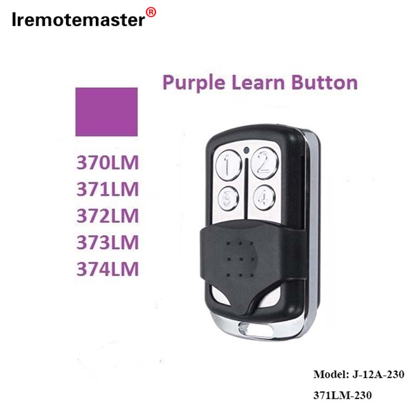 Für 370LM, 371LM, 372LM, 373LM, 374LM Lila Lerntaste 315MHz Rolling Code